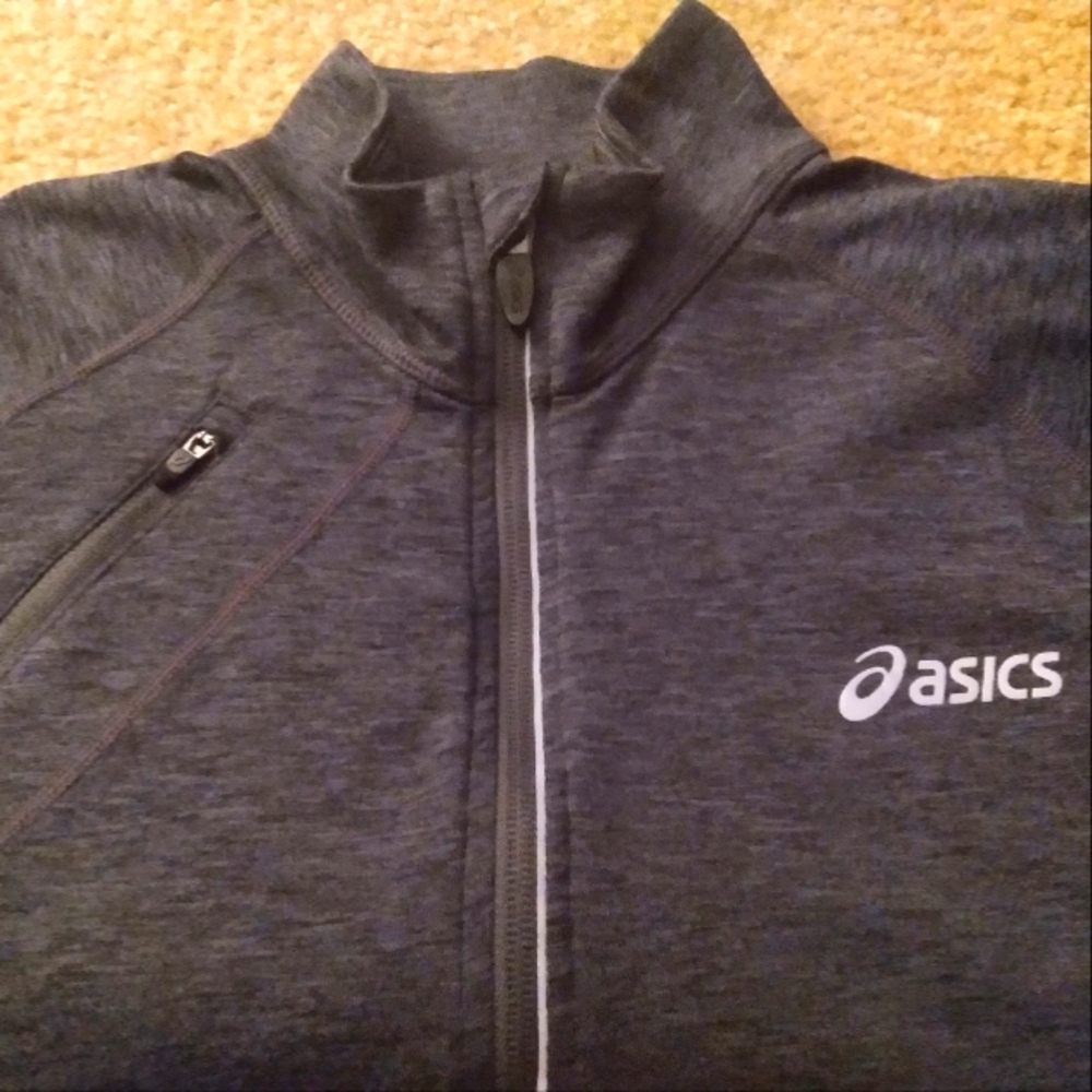 ASICS Gray Pullover Quarter Zip Jacket‎